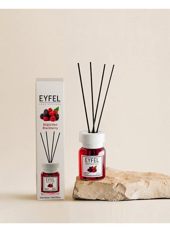 Eyfel Eau de Parfum Reed Diffuser Set - BlackBerry Scent 4.05 fl oz Oil Diffuser With Sticks for Home, Bathroom - Image 2