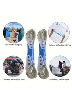 Lavish 2 Pcs Washing Line Rope, Strong Steel Core Laundry Clothes Lines, Rot, Mould & Weather Resistant Thick Strong Plastic PVC Cover Garden Outdoor (20m)  - Image 1