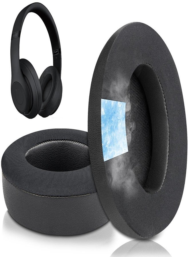 SoloWIT Cooling Gel Replacement Ear Pads Cushions for Beats Studio 2 & Studio 3 (studio2 studio3) Wired & Wireless Headphones, Earpads with High-Density Noise Isolation Foam - Black - Image 1
