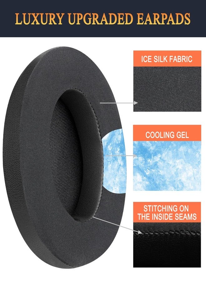 SoloWIT Cooling Gel Replacement Ear Pads Cushions for Beats Studio 2 & Studio 3 (studio2 studio3) Wired & Wireless Headphones, Earpads with High-Density Noise Isolation Foam - Black - Image 4