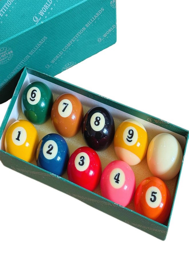 Sinkkuma Billiard Nine-Ball,Standard Set 10 Pool Table Balls, 2-1/4 inch Billiard Cue Ball Set Professional Pool Table Accessories - Image 1