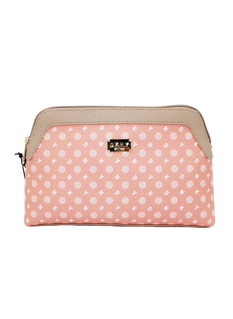 DKNY Legacy Beauty Pouch Cosmetic Bag, Travel Make up Bag Small, Small Waterproof and Lightweight Cosmetic Bag Storage Bag, Small Makeup Bag, Travel Toiletry Bag - Image 1