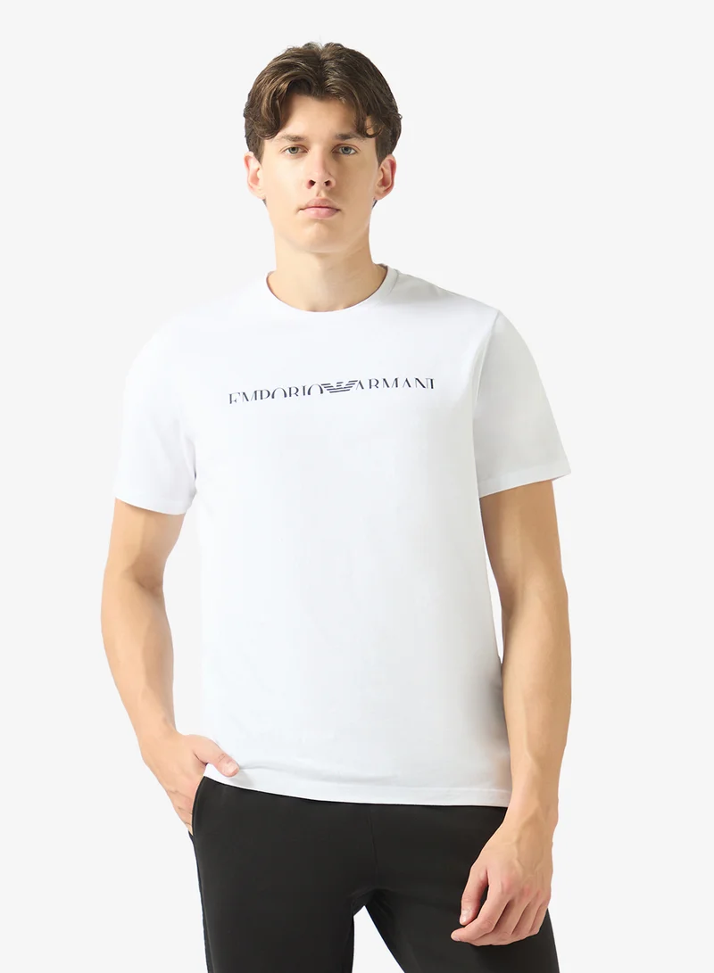 امبوريو ارماني Logo Crew Neck T-Shirt