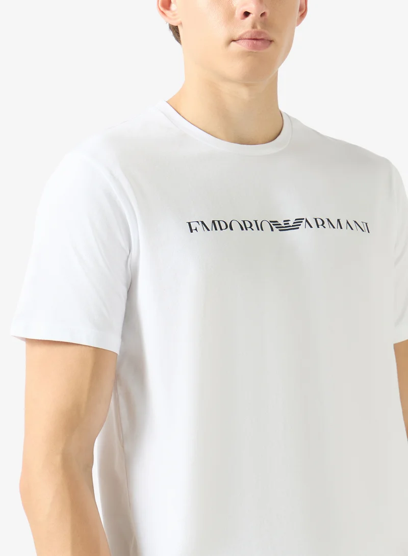 Emporio Armani  Logo Crew Neck T-Shirt for Men | Best Price UAE