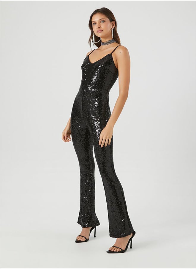 Sequin Cami Flare Jumpsuit
