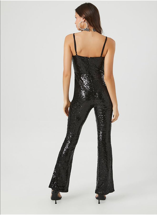 Sequin Cami Flare Jumpsuit