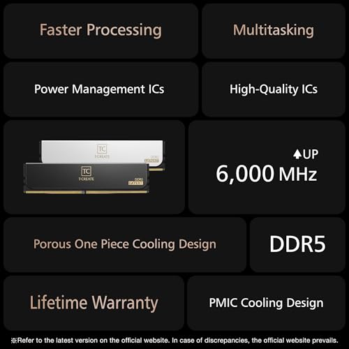 TeamGroup TEAMGL_Product_Group TCreate Expert Overclocking 10L DDR5 32GB Kit 2x16GB 7200MHz PC557600 CL34 ADIE Desktop Memory Module Frame White CTCWD532G7200HC34ADC01 - Image 3