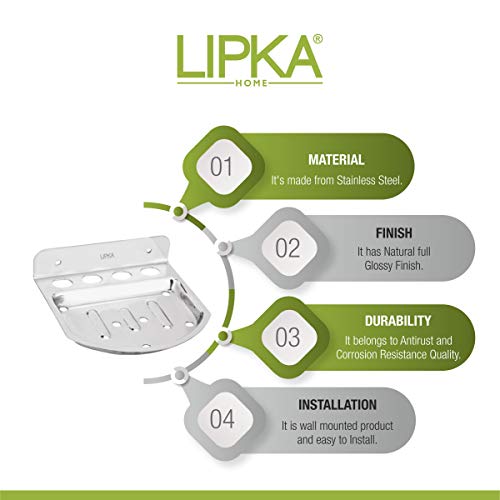 LIPKA Pack of 2 Rainbow Soap Dish | Premium Stainless Steel Soap Dish Holder in Glossy Finish | Soap Dish Organiser for Kitchen Sink | - Image 3