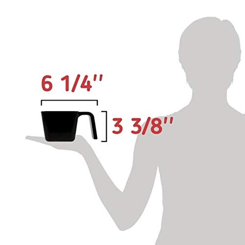 Carlisle 20 Oz. Black Polycarbonate Portion Cup - Image 3