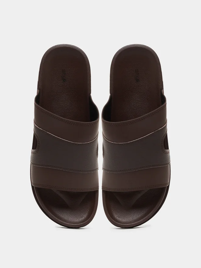 Styli Styli Cut Out Thick Band Slip on Sandals