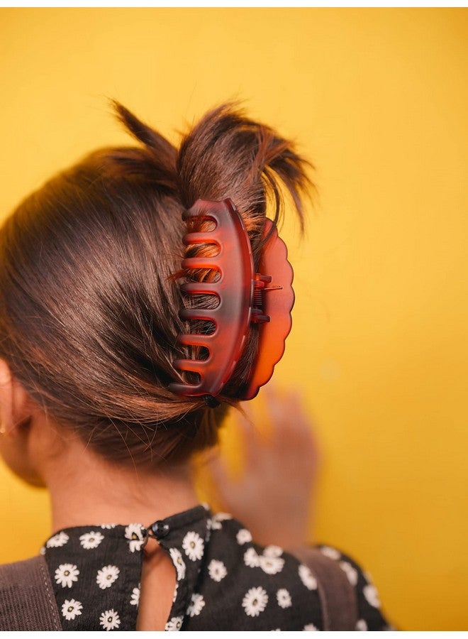 GLITTERS® Trendy & Stylish Claw Clip, Strong Grip Durable Hair Accessory For Styling, Brown Gradient