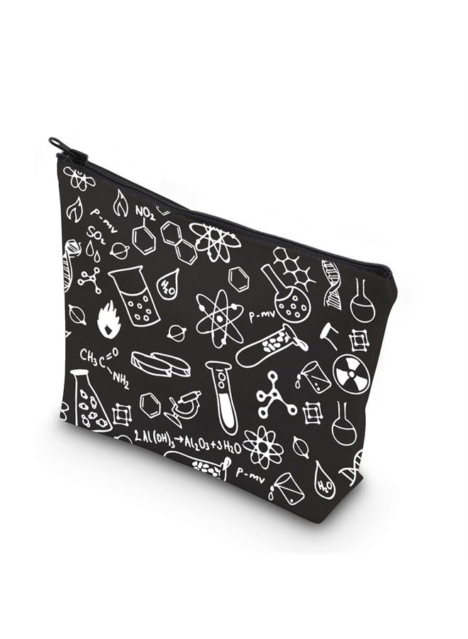 WCGXKO Science Cosmetic Bag Biology Chemistry Gift Science Lover Gift Chemist Scientist Makeup Bag Science Teacher Student Gift (Chemistry B) - Image 1