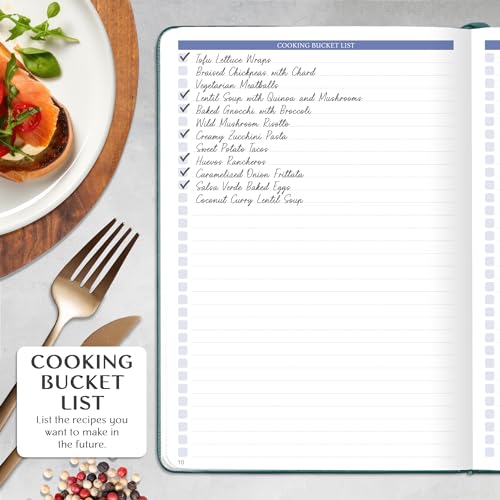 Legend Planner Legend Recipe Book – Blank Family Cookbook to Write In Your Own Recipes – Empty Cooking Journal – Personalized Cooking Notebook, Hardcover, A5, 58 Recipes In Total (Dark Teal) - Image 5