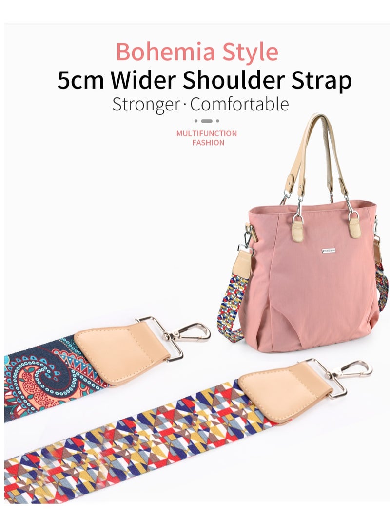 insular Baby Diaper Bag , Waterproof Nylon Tote and Shoulder Mommy Bag, Large Capacity Maternity Travel Bag with Stroller Straps and Changing Pad(Pink) - Image 5