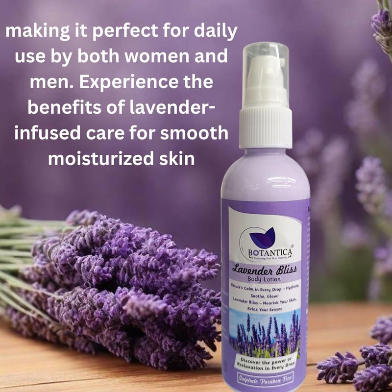 BOTANTICA Lavender Body Lotion for Women & Men, 100 ml| Smooth, Non-Greasy Formula| Up to 8 Hours Intense Moisturization|For Smooth & Moisturized Skin| Suitable for All Skin Types - Image 4