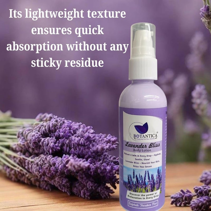 BOTANTICA Lavender Body Lotion for Women & Men, 100 ml| Smooth, Non-Greasy Formula| Up to 8 Hours Intense Moisturization|For Smooth & Moisturized Skin| Suitable for All Skin Types - Image 5