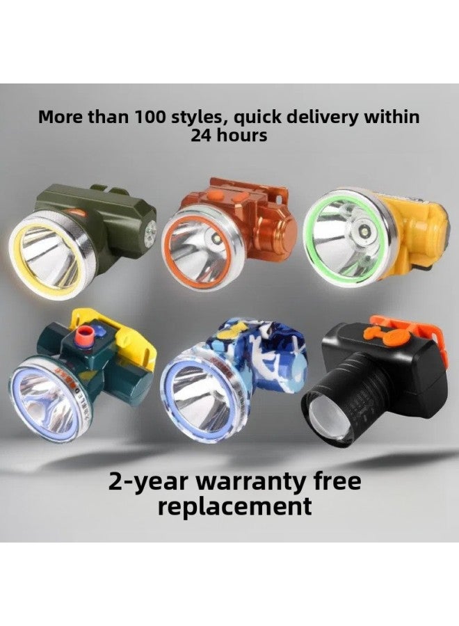 Loquat High-power Outdoor Headlight Strong Light High Lumen Long Endurance Long-shot Charging LED Head-mounted Super Bright Miner's Lamp Night Fishing-Color:Yubao High Quality Yb-293 (strong Light 10 Hours) - Image 2