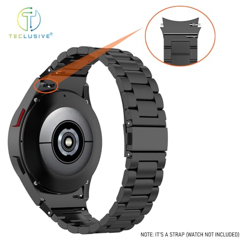 T TECLUSIVE Ultra Luxury Stainless Steel Metal Chain Strap Band Compatible for Galaxy Watch 7 44mm / Watch 7 40mm | No Gap Metal Strap for Galaxy Watch 7 with watch strap adjuster tool (Silver) - Image 5