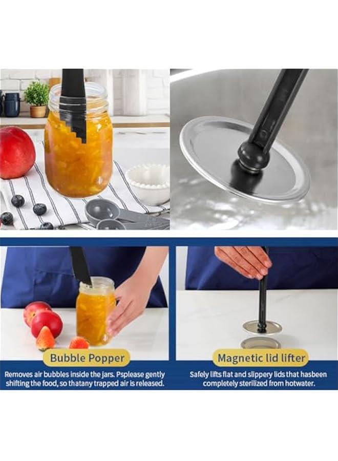 Arabest Canning Jar Lifter Tongs with Jar Lid Lifter Magnetic Lid Lifter,Canning Bubble Popper Bubble Remover and Canning Labels for Canning Supplies Starter Kit,4Pcs Canning Tools-Black - Image 4