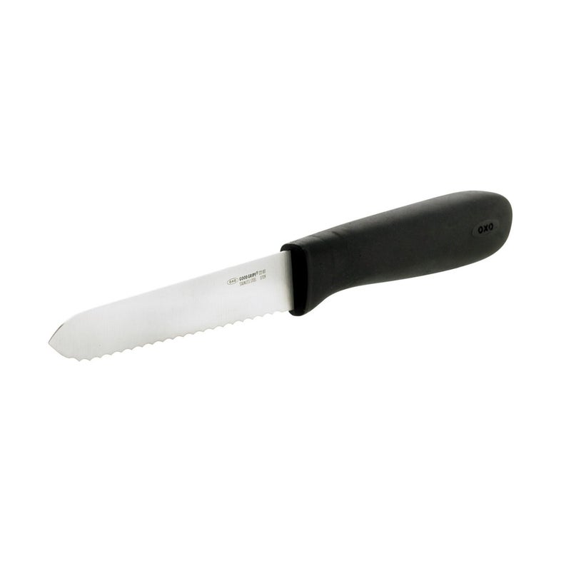 OXO OXO Good Grips 5-in Serrated Utility Knife,Silver/Black 