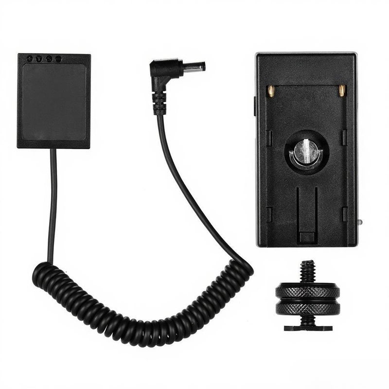 NP-W126 Dummy Battery Coupler with Spring Cable + NP-F970 F750 Battery Plate Holder Compatible with Fuji Cameras X-A1/X-A2/X-A3/X-E1/X-E2/X-M1/X-Pro/X-T1/X-T2/X-T10/HS33EXR/HS35EXR/HS50EXR - Image 2