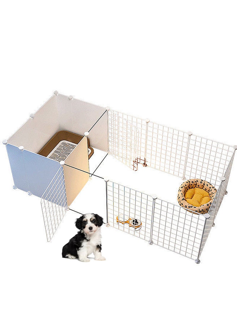 Kidle Pet Fence Dog Isolation Free Combination Indoor Small Dog Kennel with Toilet Area Household Fence Dog Cage  - Image 1