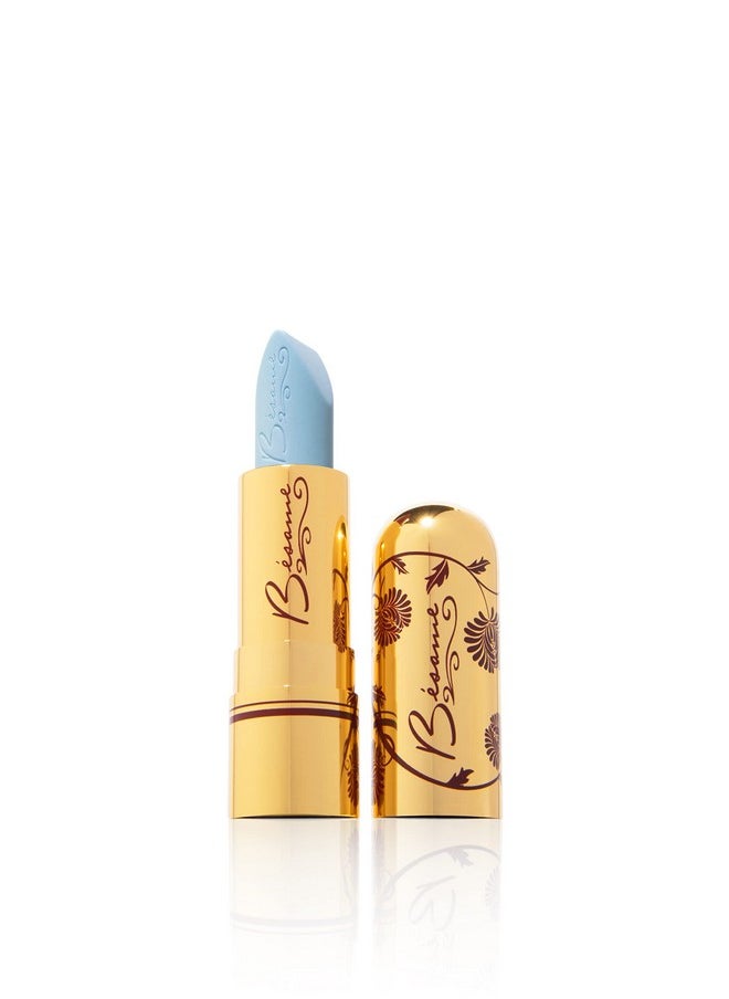 Besame Cosmetics أحمر شفاه وردي سحري 1959 أحمر شفاه كلاسيكي متغير اللون من Vintage Makeup Coquette Makeup أحمر شفاه سحري للنساء أحمر شفاه أزرق يتحول إلى اللون الوردي أحمر شفاه مرطب  - Image 1