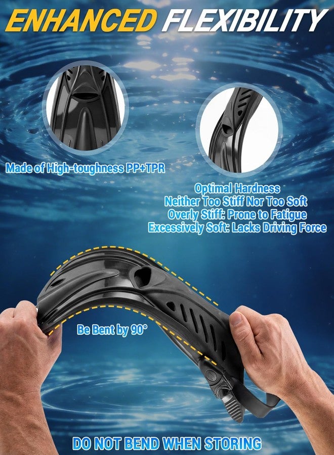 SACBOLA Diving fins Snorkeling Gear for Adults Snorkel fins ，Swim fins Open, Adjustable, Men, Women, Children, Swim Flippers - Image 2