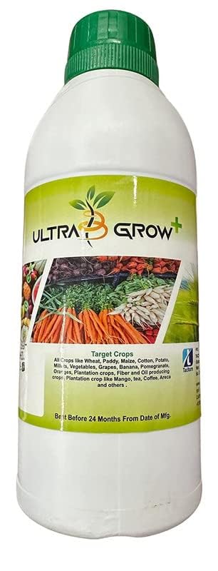 Taciturn UltraGrow Liquid Bio NPK Organic Fertilizer Multipurpose 100ml Organic Growth Booster Fertilizer for All Indoor and Outdoor Plants 20 20 20 Pack Of 12 