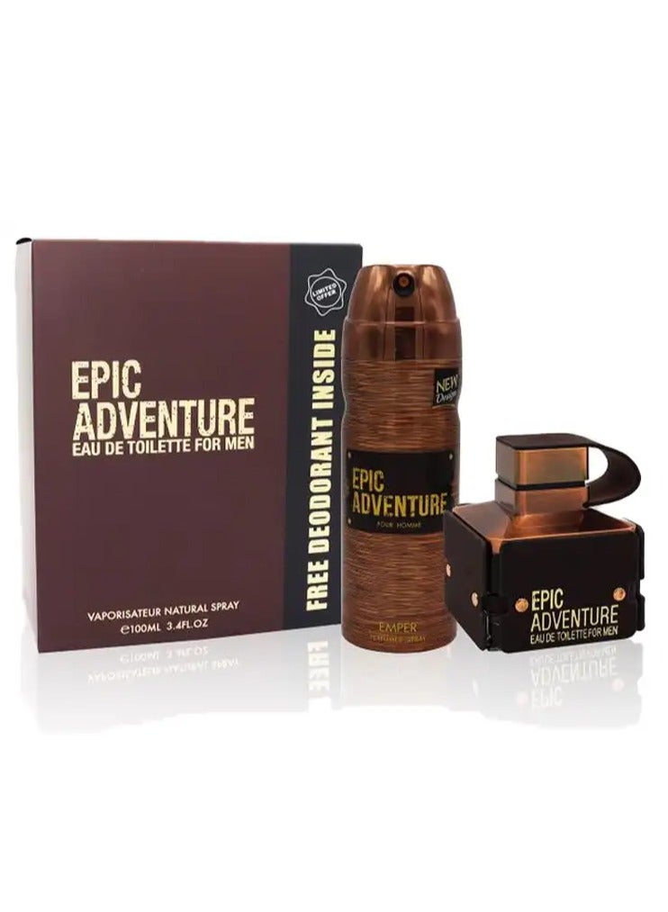 emper Epic Adventure For Men 100ml + Body Spray 200ml