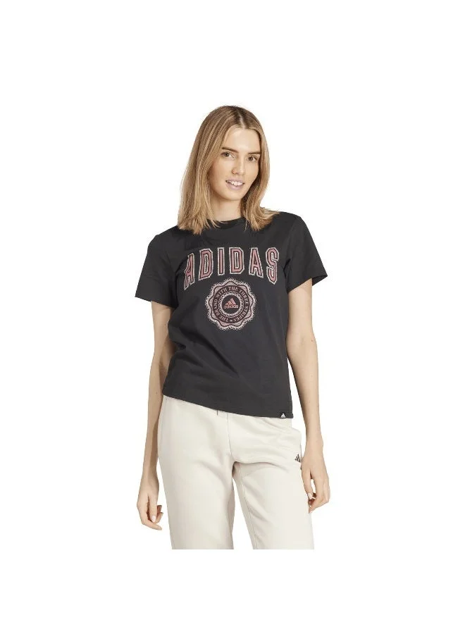 اديداس adidas W Collegiate T Black Training T-Shirts