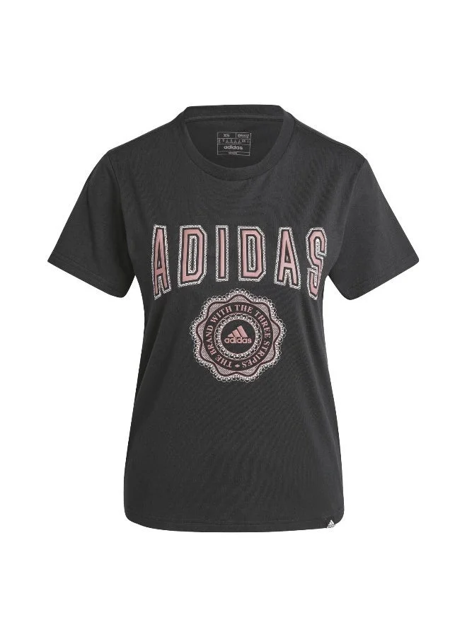 اديداس adidas W Collegiate T Black Training T-Shirts