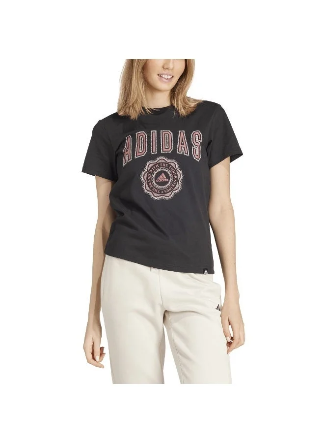 Adidas  adidas W Collegiate T Black Training T-Shirts for Women | Best Price UAE