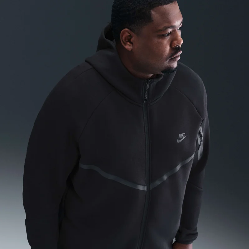Nike Black Men's Tech Full-Zip Windrunner Hoodie for Men | Best Price UAE