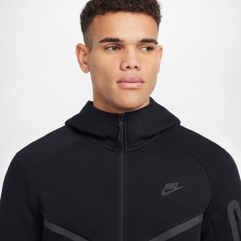 Nike Black Men's Tech Full-Zip Windrunner Hoodie for Men | Best Price UAE