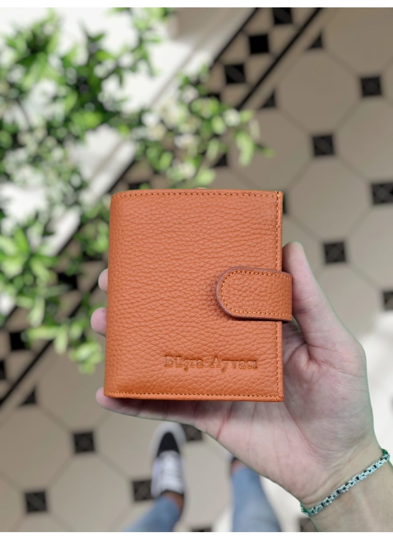 VISSO - 112 Leather Wallet Personalized Women Men External Lock Snap Zipper Bag - Image 1