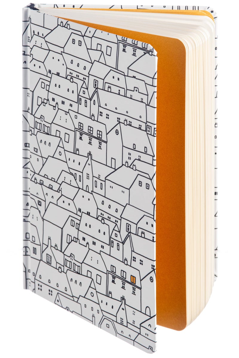 DIVERSEBEE Hardcover Lined Journal Notebook, Medium A5 (5.8 x 8.3 inches), 192 Pages, Thick Paper, Aesthetic Journals for Writing, Office School Bible Journaling Supplies (City on a Hill) - Image 1