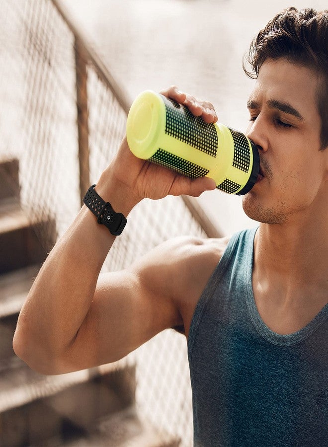 Easuny Sport Band Compatible for Samsung Galaxy Watch 3 45mm/Galaxy Watch 46mm /Gear S3 Frontier，22mm Quick Release Silicone Breathable Watch Strap Accessories, Black/Black L - Image 5