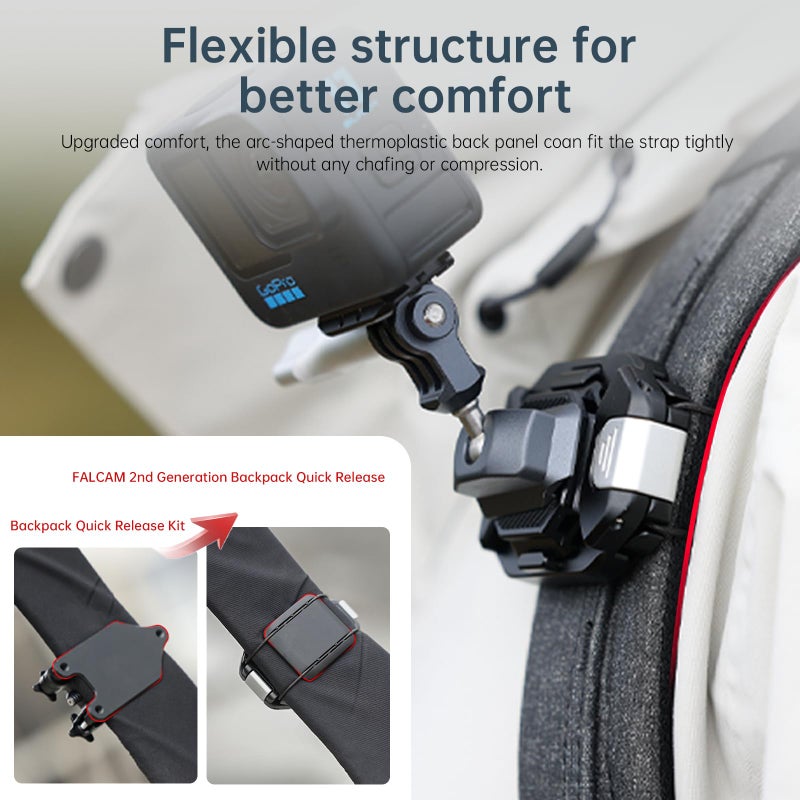 FALCAM F38 Camera Clip Kit V2, F38 Backpack Clip with Plate for Backpack Strap and Camera F38B3803 - Image 5