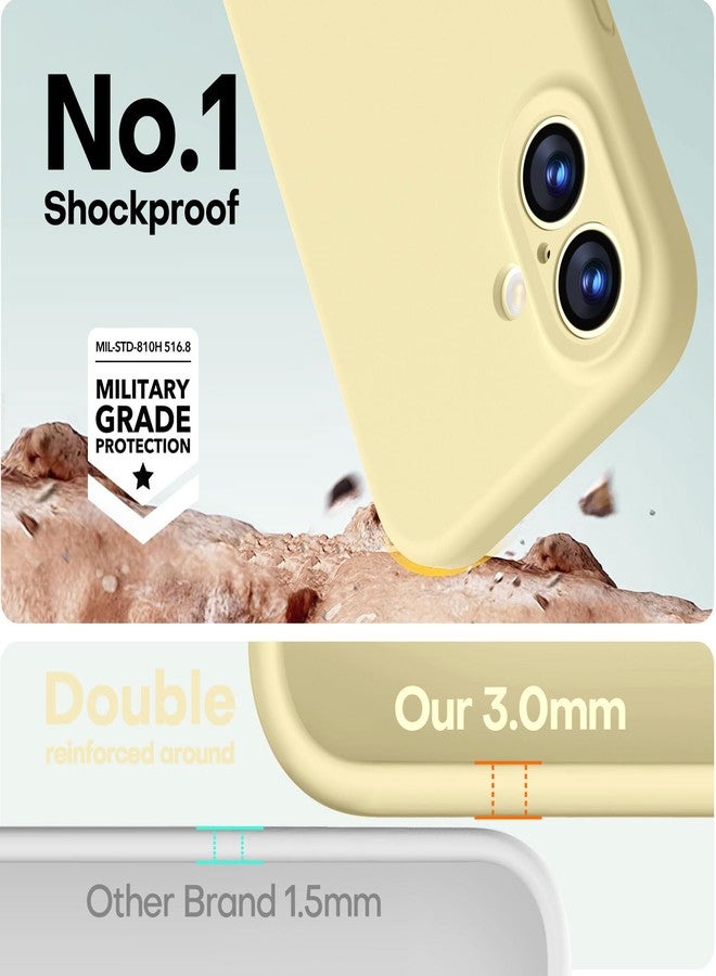 LOVE 3000 جراب LOVE 3000 مصمم خصيصًا لهاتف iPhone 17، مصنوع من السيليكون الفاخر [متوافق مع Magsafe] [بطانة داخلية ناعمة من الألياف الدقيقة المقاومة للخدش] جراب حماية مقاوم للصدمات للرجال والنساء، مقاس 6.3 بوصة، لون أصفر كريمي - Image 3