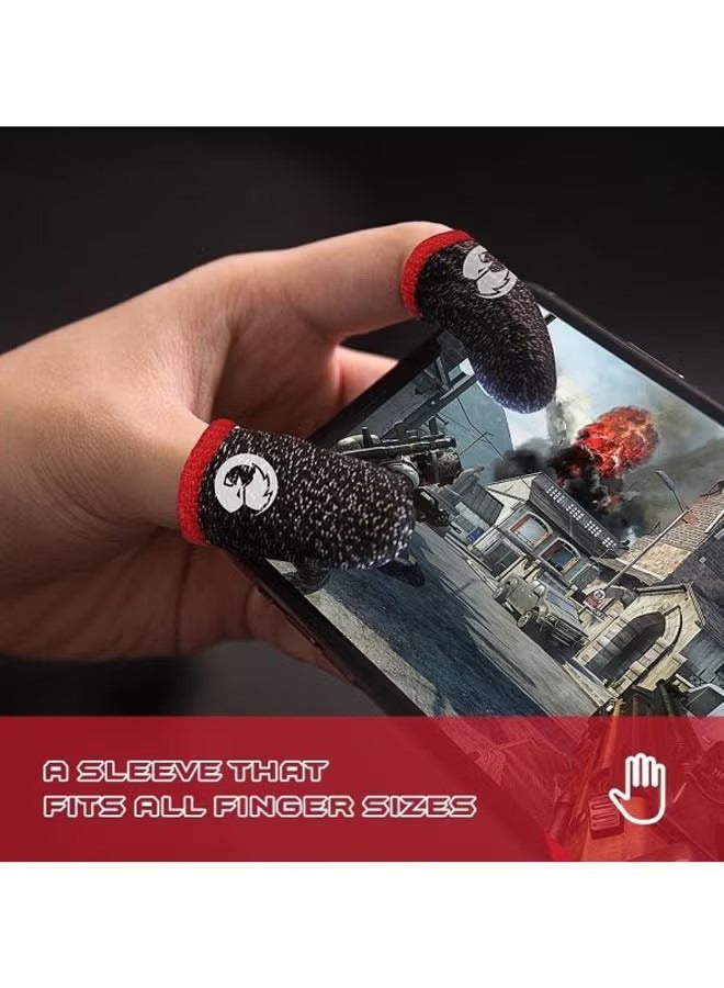 Talons Mobile Game Controller Finger Sleeve Sets , Anti-Sweat Breathable Full Touch Screen Sensitive Joysticks Finger - Image 5