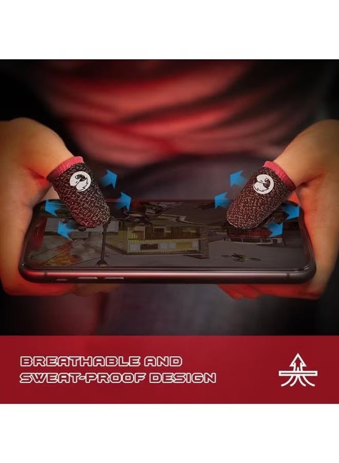 Talons Mobile Game Controller Finger Sleeve Sets , Anti-Sweat Breathable Full Touch Screen Sensitive Joysticks Finger - Image 4