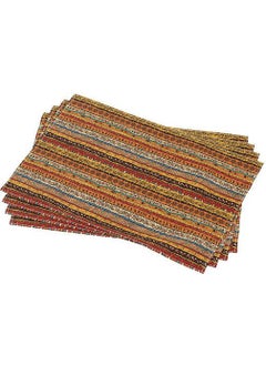 Cango Home Orange Ethnic African Patterned Digital Printing Placemat Set of 4 CGH1262-AS 