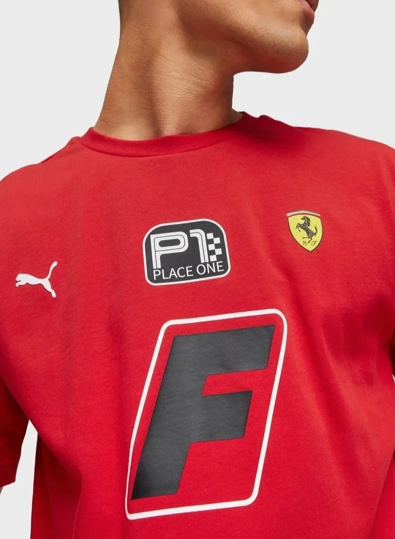 Scuderia Ferrari  Scuderia Ferrari Race Garage Crew Short Sleeve T-Shirt for Men | Best Price UAE