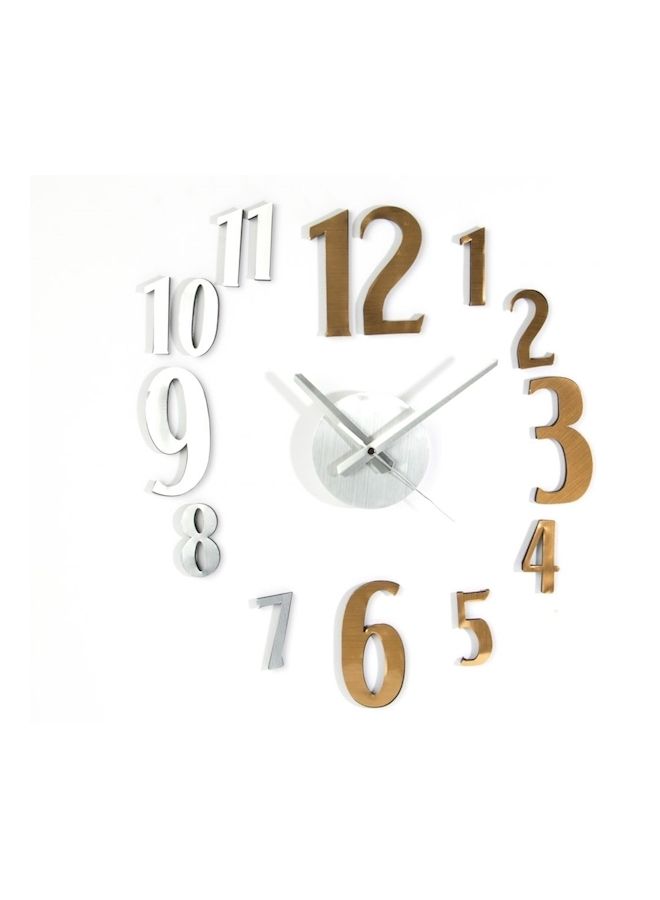 NIBEMINENT Fancy DIY Wall Clock Silver/Gold 