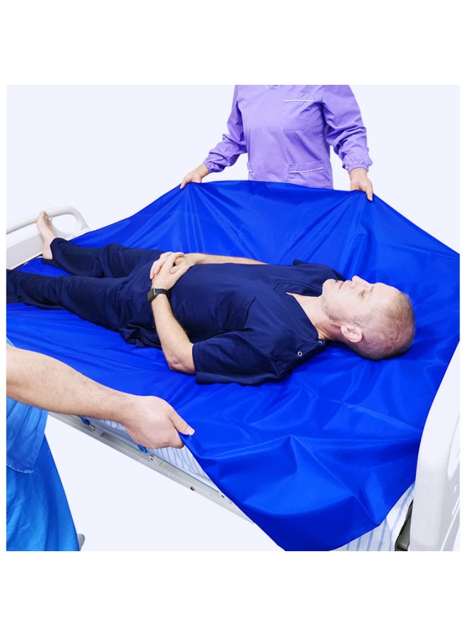 Medical Sliding Cloth Bed Sheet Mobile Sliding Pad Bed Easy Nursing Home Nursing Bed Sheet Disability Paralysis Displacement Export Quality-Color:Royal Blue-Specifications:140*68  - Image 2