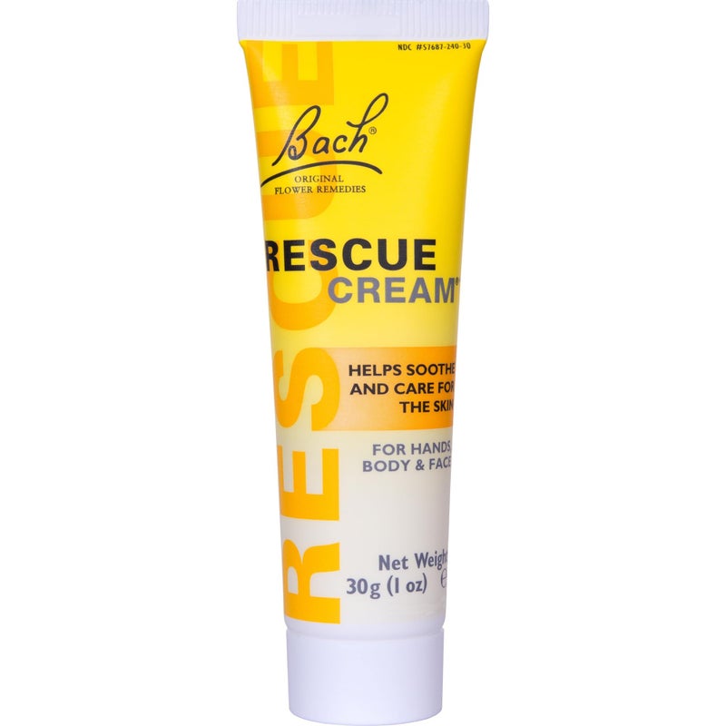 RESCUE Bach RESCUE Cream, Hydrating Skincare for Hands, Body and Face, Shea Butter, Homeopathic Stress Relief Flower Essences, Fragrance-Free, Paraben-Free, Holiday Stocking Stuffer, 30g - Image 1