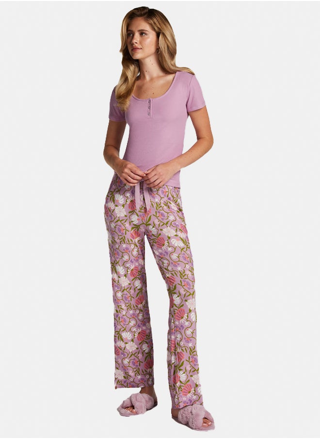 hunkemoller Henley Short Sleeved Pyjama Top  - Image 5