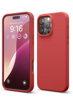 Generic Soft Silicon Mobile Magic Case with Microfiber Lining For Apple iPhone 16 Pro Max 6.7 Inch (Red)  - Image 1