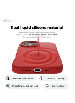 Generic Soft Silicon Mobile Magic Case with Microfiber Lining For Apple iPhone 16 Pro Max 6.7 Inch (Red)  - Image 3